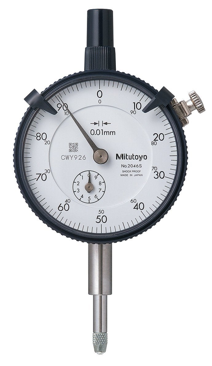 Mitutoyo 2046S, 0.01mm X 10mm Dial Indicator, 0-100, Lug Back, Series 2, 8mm Stem - Image 1